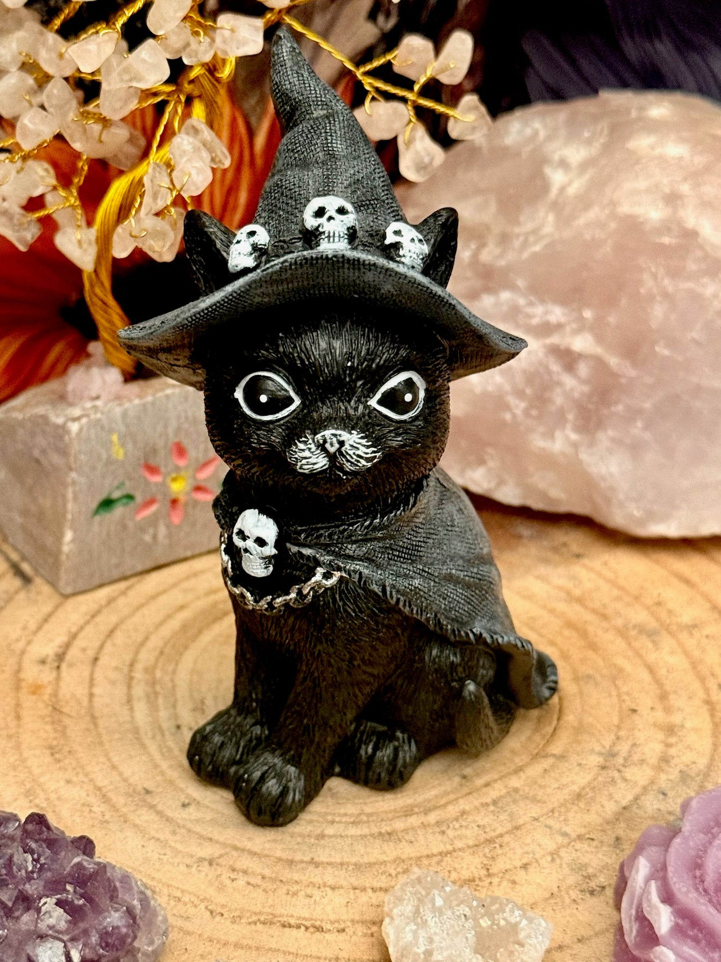 Figura esotérica - Gato Negro - Sombrero Bruja