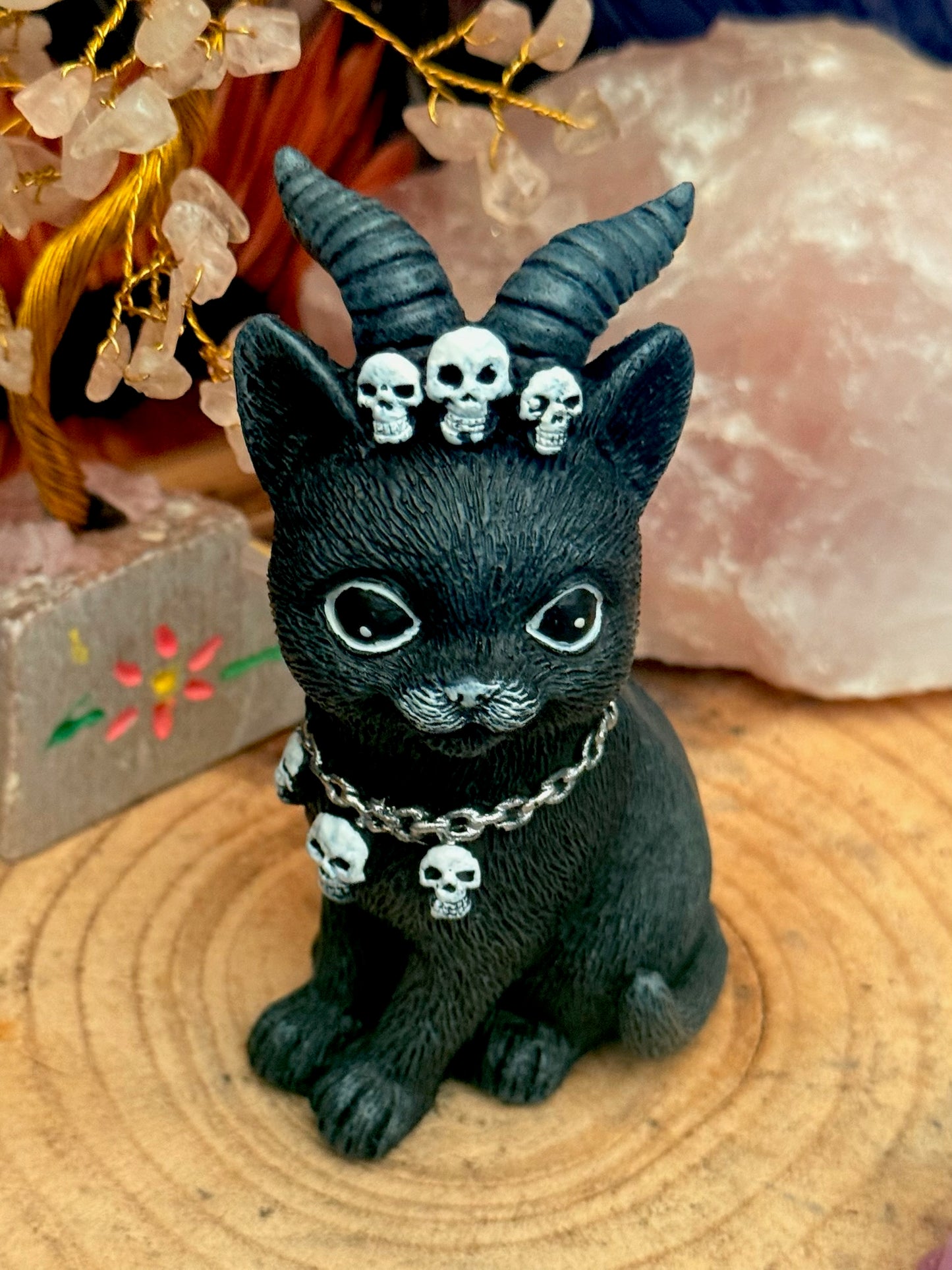 Figura esotérica - Gato Negro - Cuernos de Cabra