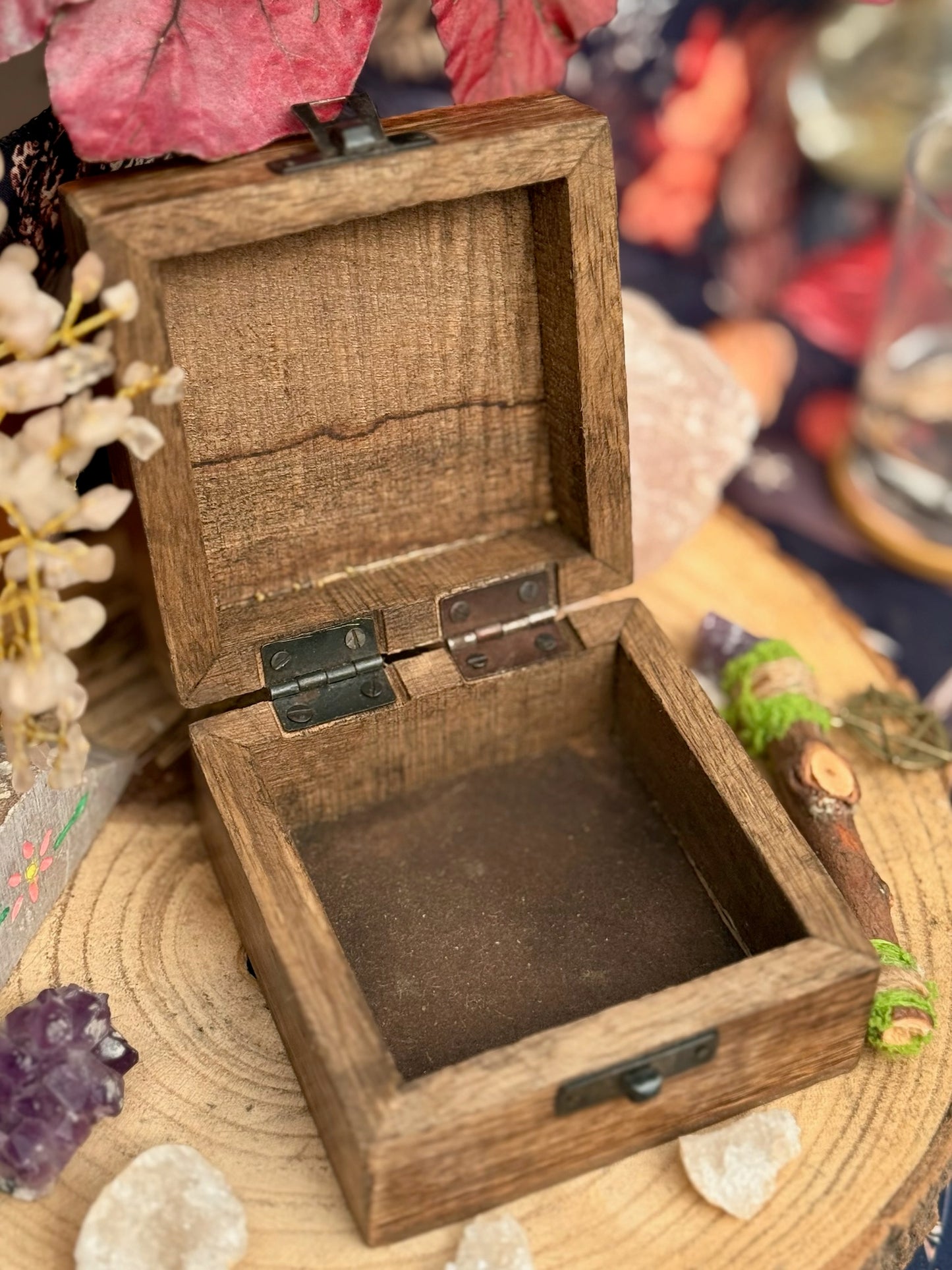 Caja de Madera Esmaltada // Luna de Amor