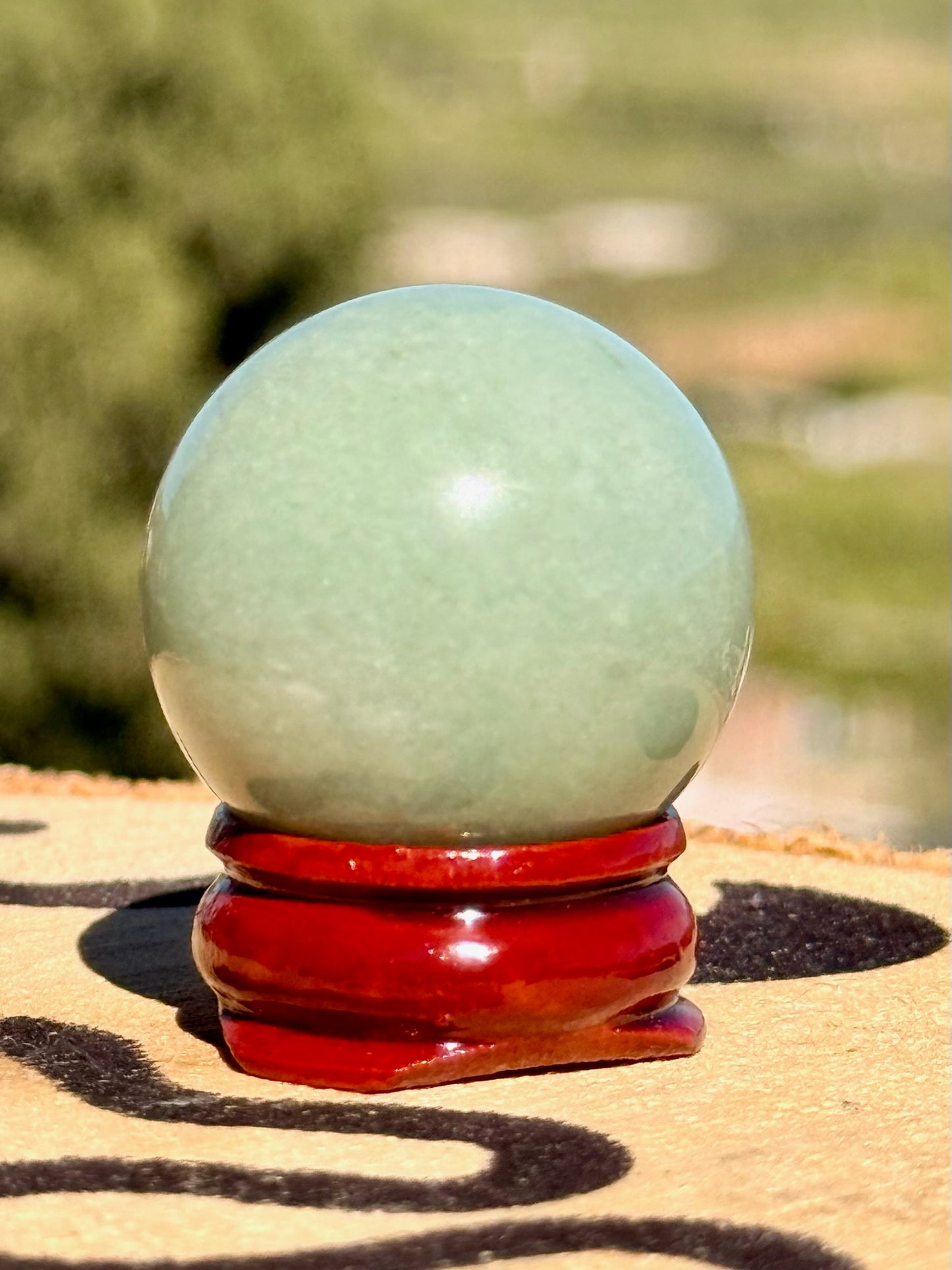 💚 Esfera de Aventurina Natural // Piedra de la Prosperidad y la Suerte