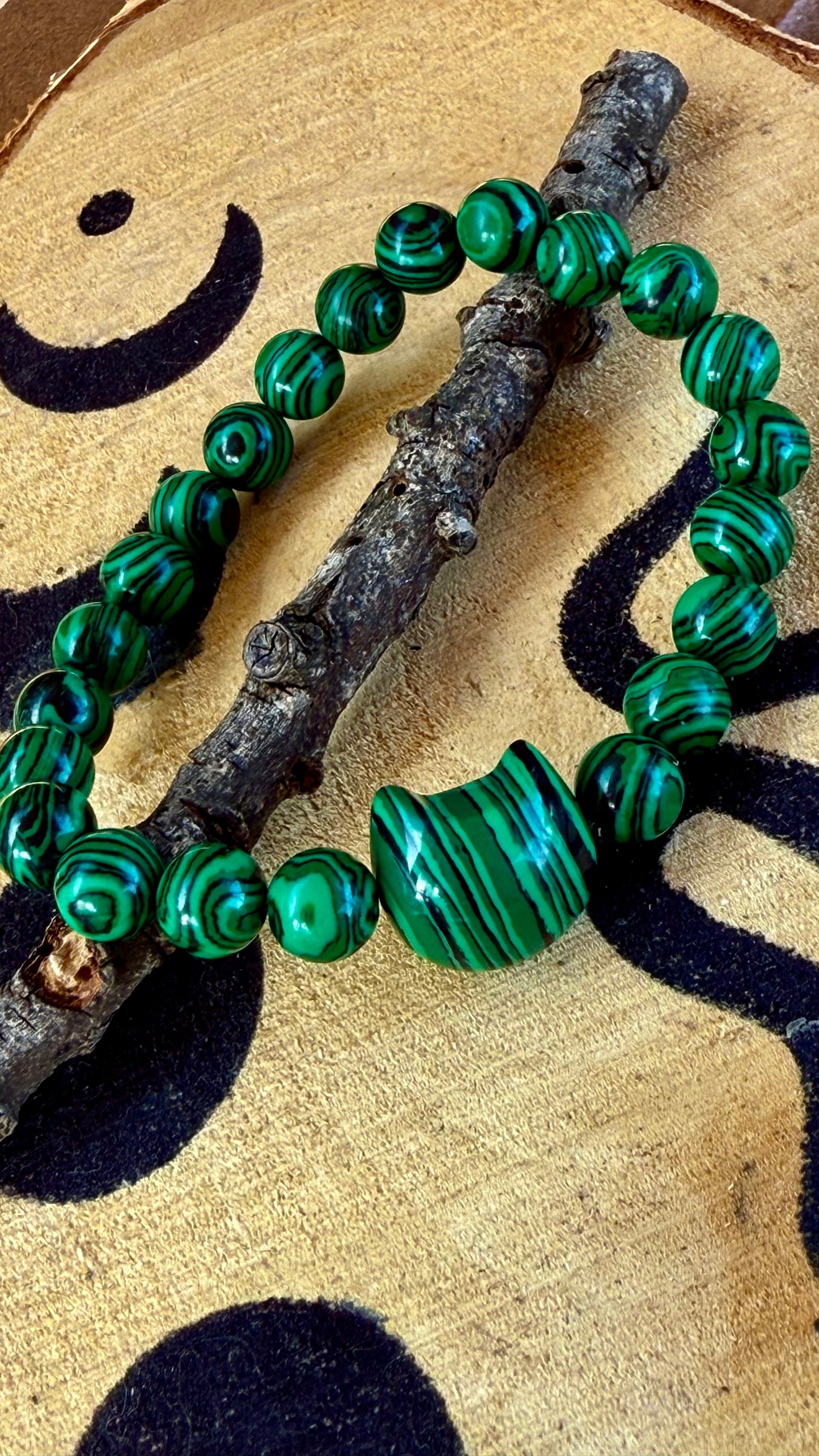 Pulsera Esotérica- Mineral de Malaquita