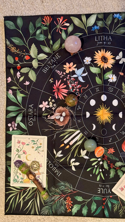 Tapete de Altar para Lectura de Tarot // Festividades Paganas