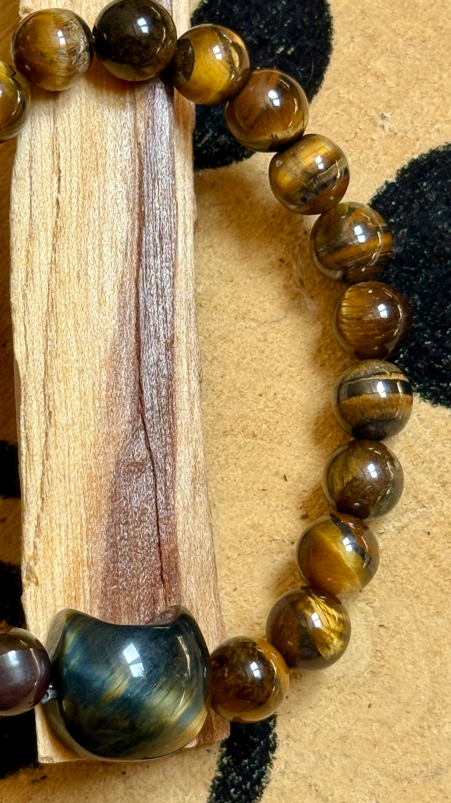 Pulsera Esotérica- Mineral de Ojo de Tigre