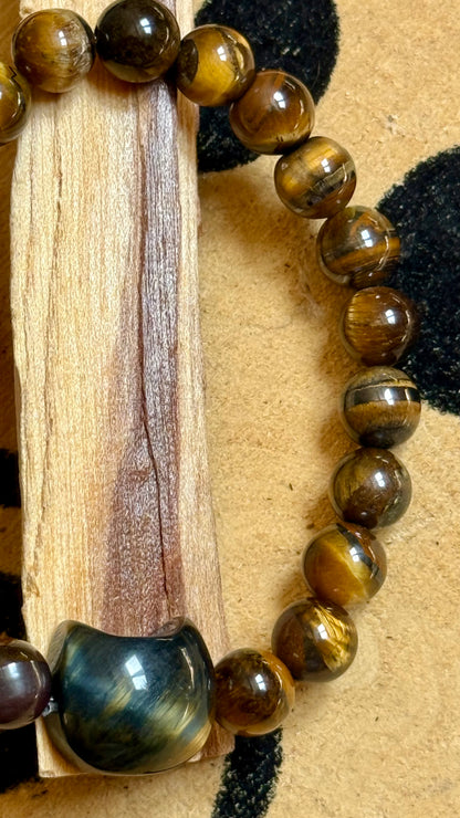 Pulsera Esotérica- Mineral de Ojo de Tigre