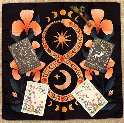 Mantel Tarot // Serpiente Sagrada Infinito  // Tapete Oráculo