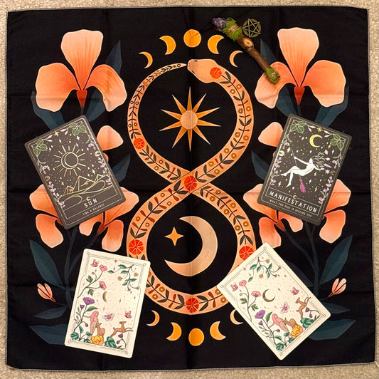 Mantel Tarot // Serpiente Sagrada Infinito  // Tapete Oráculo
