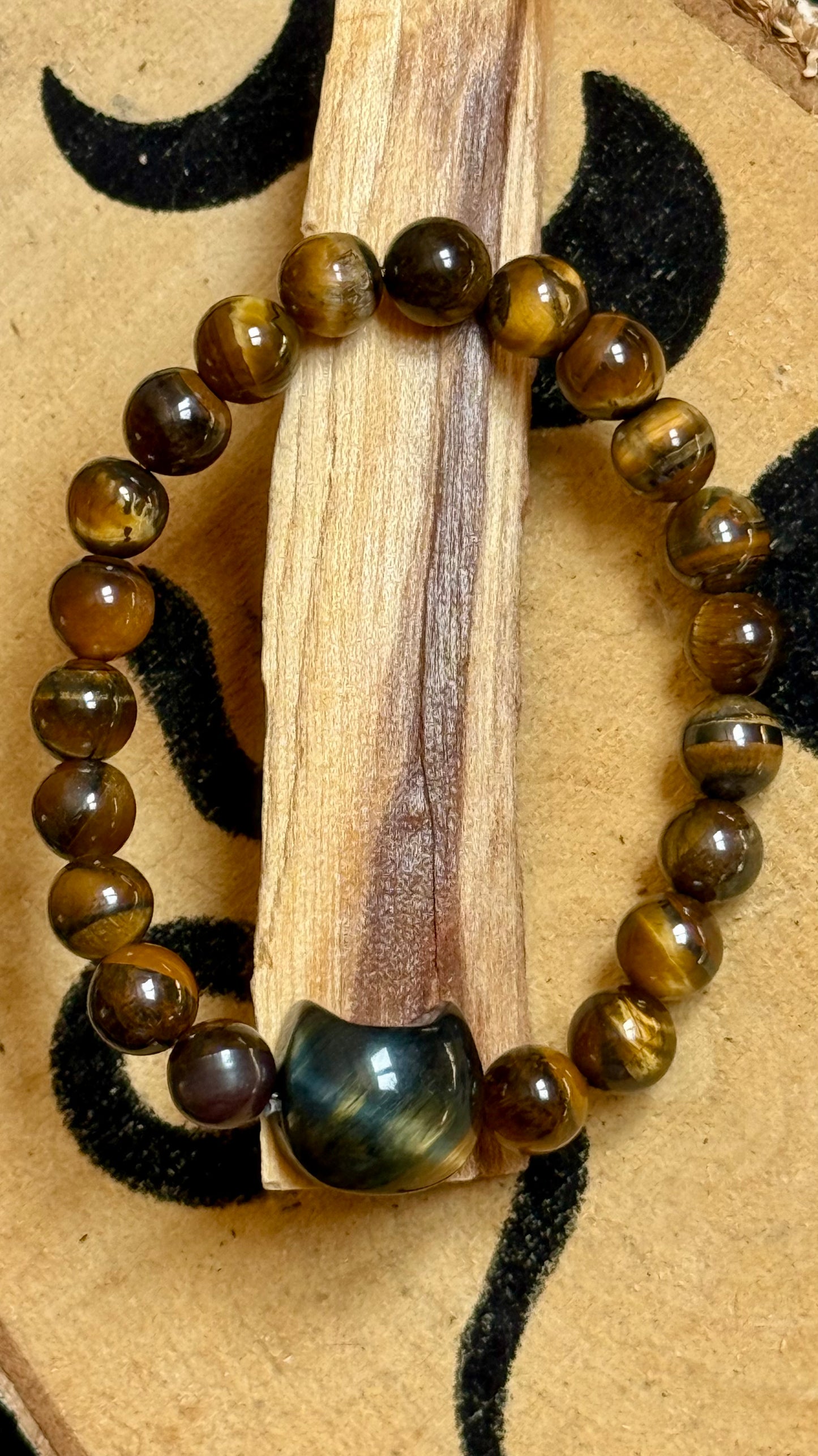 Pulsera Esotérica- Mineral de Ojo de Tigre