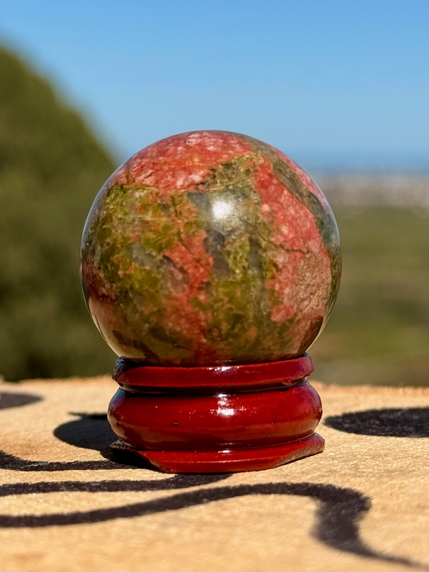 🌿 Esfera de Unakita Natural Pulida // Equilibrio Emocional, Amor Propio y Crecimiento Personal
