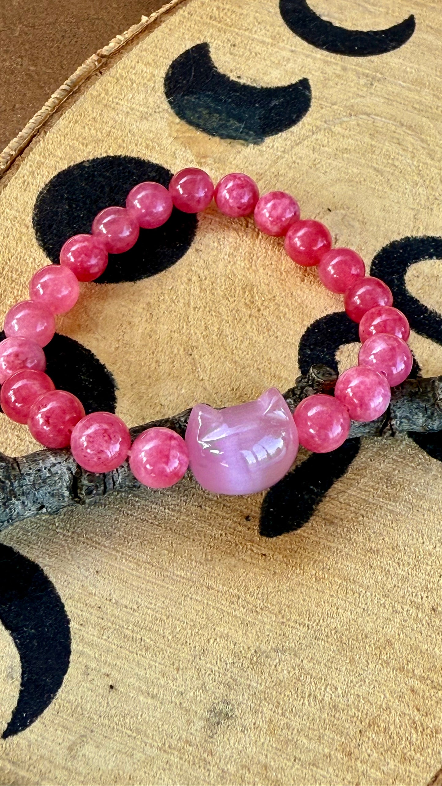Pulsera Esotérica - Mineral de Cuarzo Sandía
