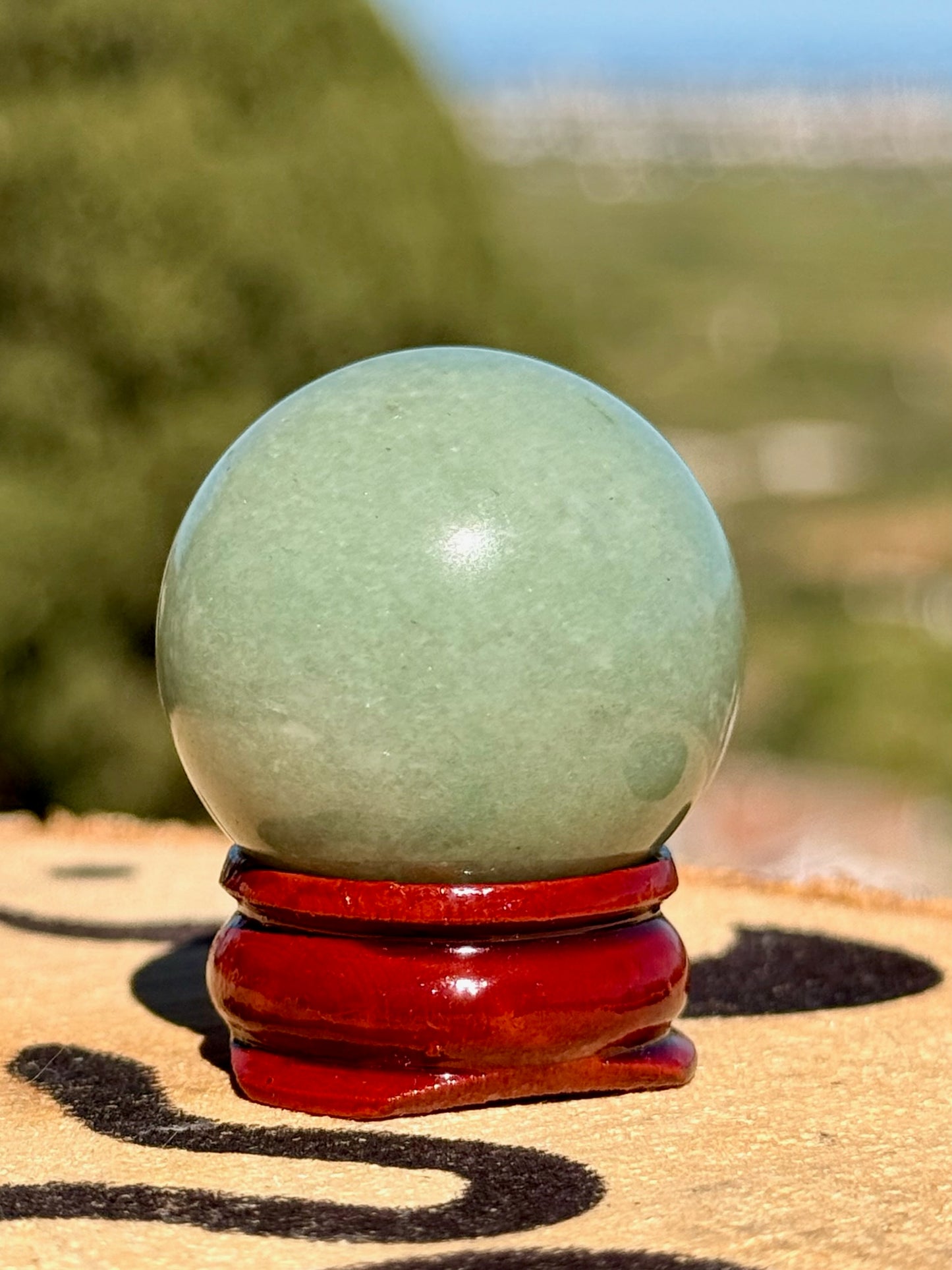 💚 Esfera de Aventurina Natural // Piedra de la Prosperidad y la Suerte