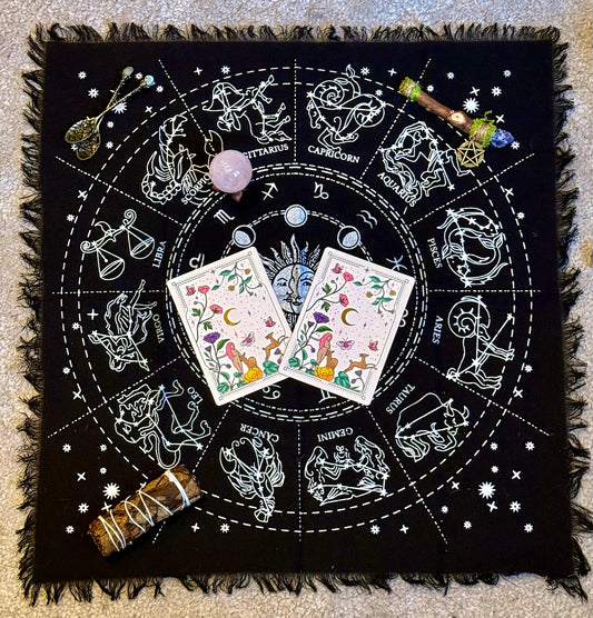 Tapete de Altar para Lectura de Tarot // Horóscopos