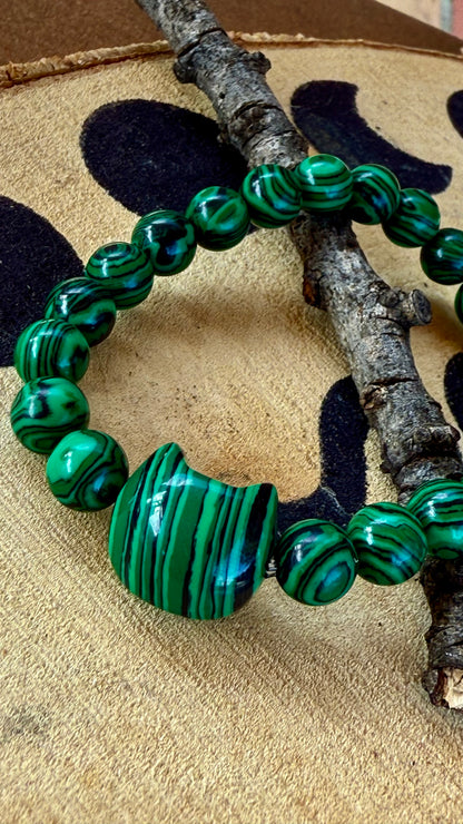Pulsera Esotérica- Mineral de Malaquita