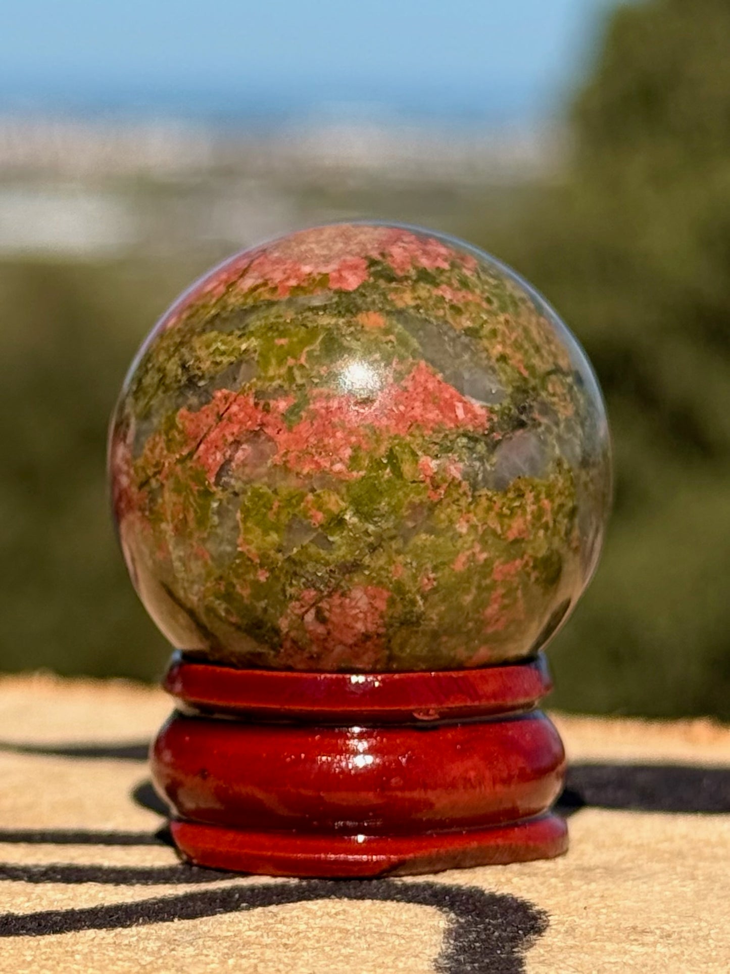 🌿 Esfera de Unakita Natural Pulida // Equilibrio Emocional, Amor Propio y Crecimiento Personal