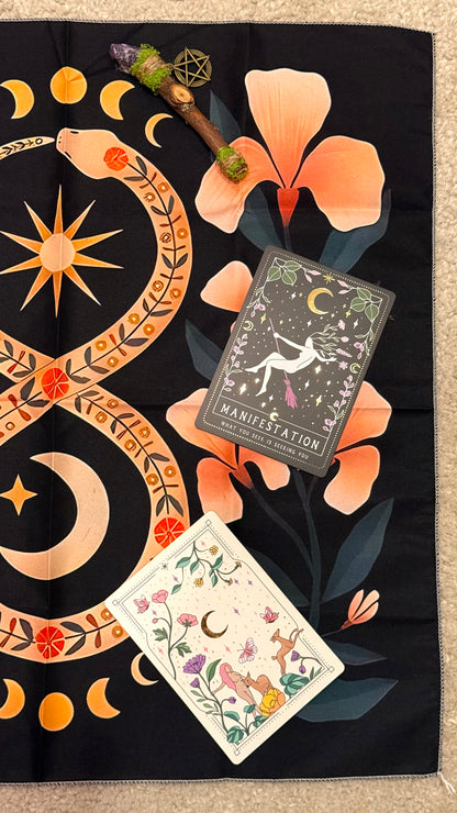 Mantel Tarot // Serpiente Sagrada Infinito  // Tapete Oráculo