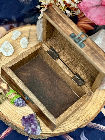 🌙 Caja de Madera para Tarot, Cristales y Objetos Espirituales // Cosmic Babe