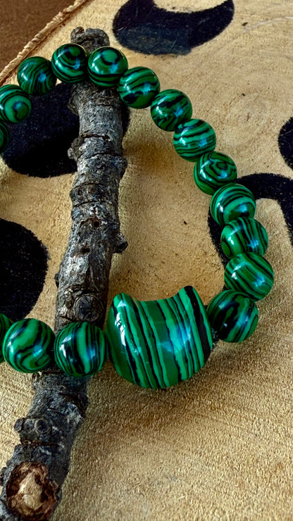Pulsera Esotérica- Mineral de Malaquita