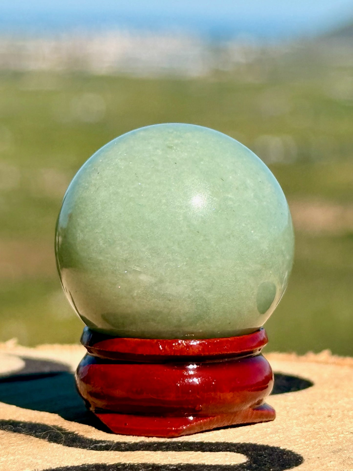💚 Esfera de Aventurina Natural // Piedra de la Prosperidad y la Suerte
