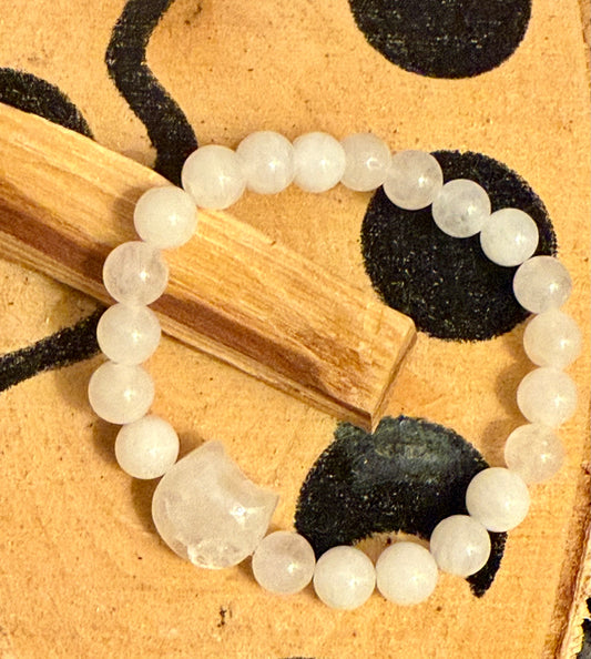 Pulsera Esotérica- Mineral de Cuarzo Transparente