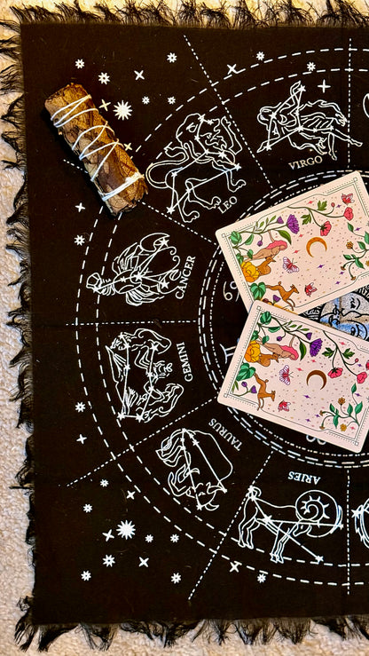 Tapete de Altar para Lectura de Tarot // Horóscopos