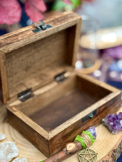 🌙 Caja de Madera para Tarot, Cristales y Objetos Espirituales // Cosmic Babe