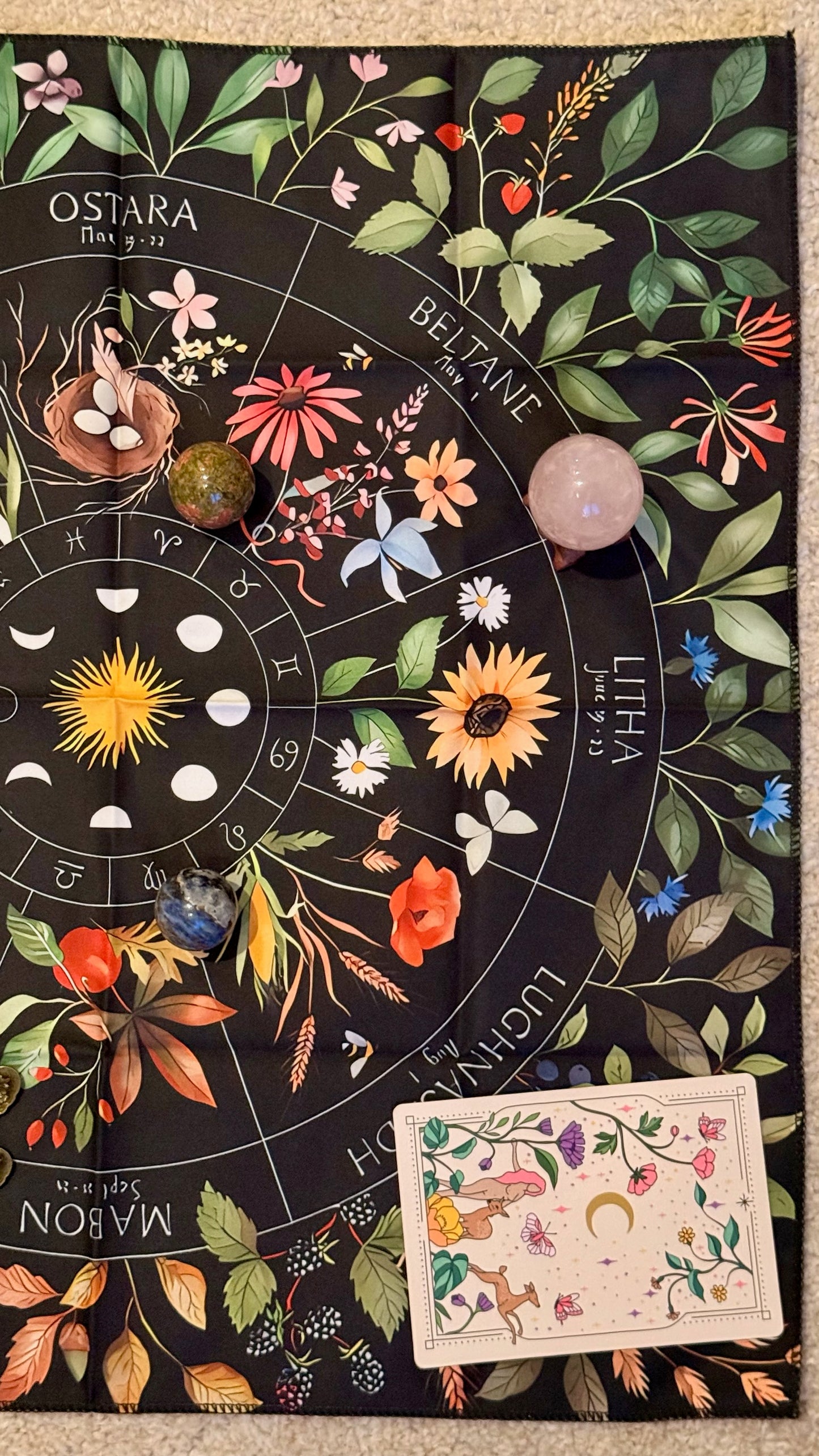 Tapete de Altar para Lectura de Tarot // Festividades Paganas