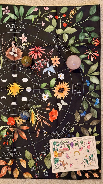 Tapete de Altar para Lectura de Tarot // Festividades Paganas