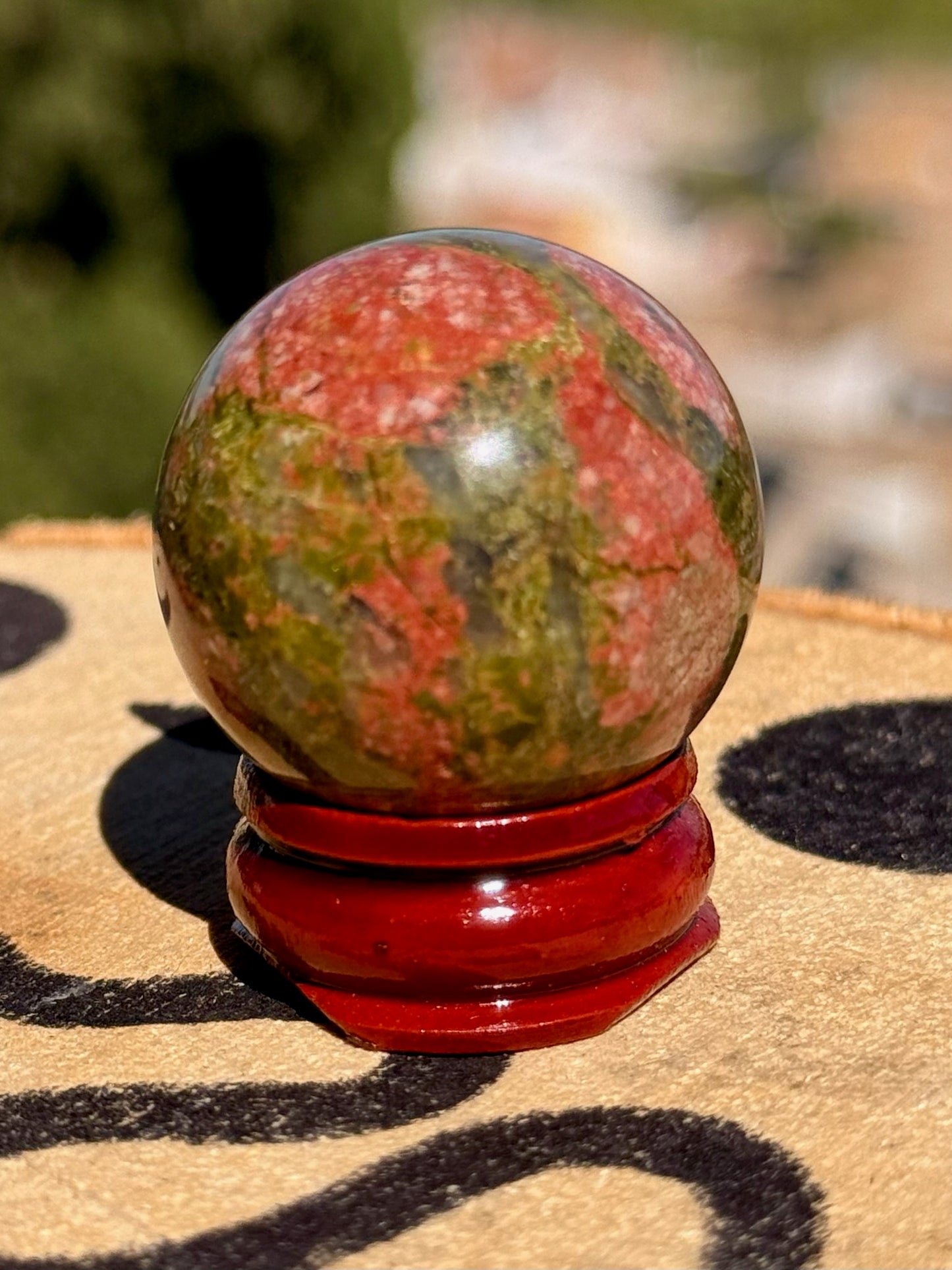🌿 Esfera de Unakita Natural Pulida // Equilibrio Emocional, Amor Propio y Crecimiento Personal