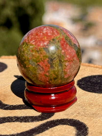🌿 Esfera de Unakita Natural Pulida // Equilibrio Emocional, Amor Propio y Crecimiento Personal