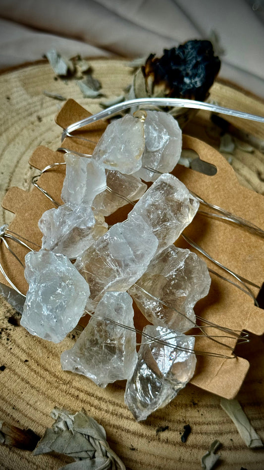 Luces Led Encantadas // Mineral de Cuarzo Blanco