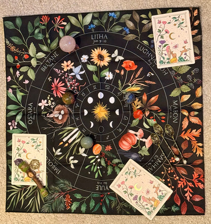 Tapete de Altar para Lectura de Tarot // Festividades Paganas