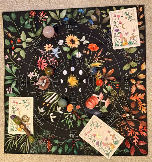 Tapete de Altar para Lectura de Tarot // Festividades Paganas