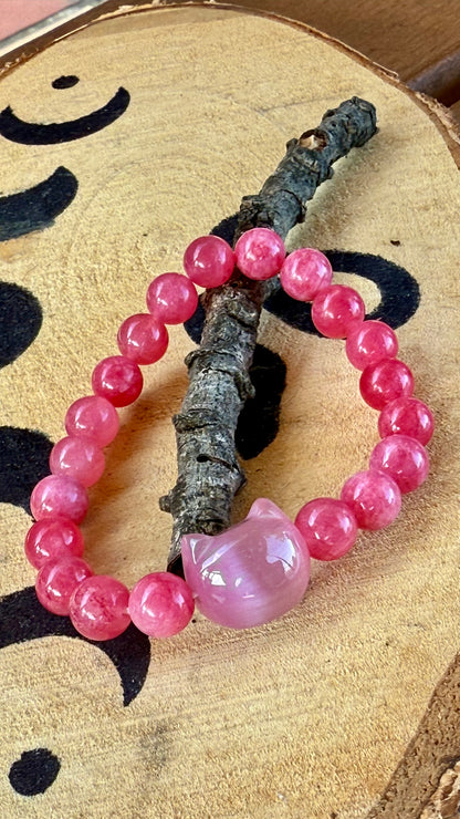 Pulsera Esotérica - Mineral de Cuarzo Sandía