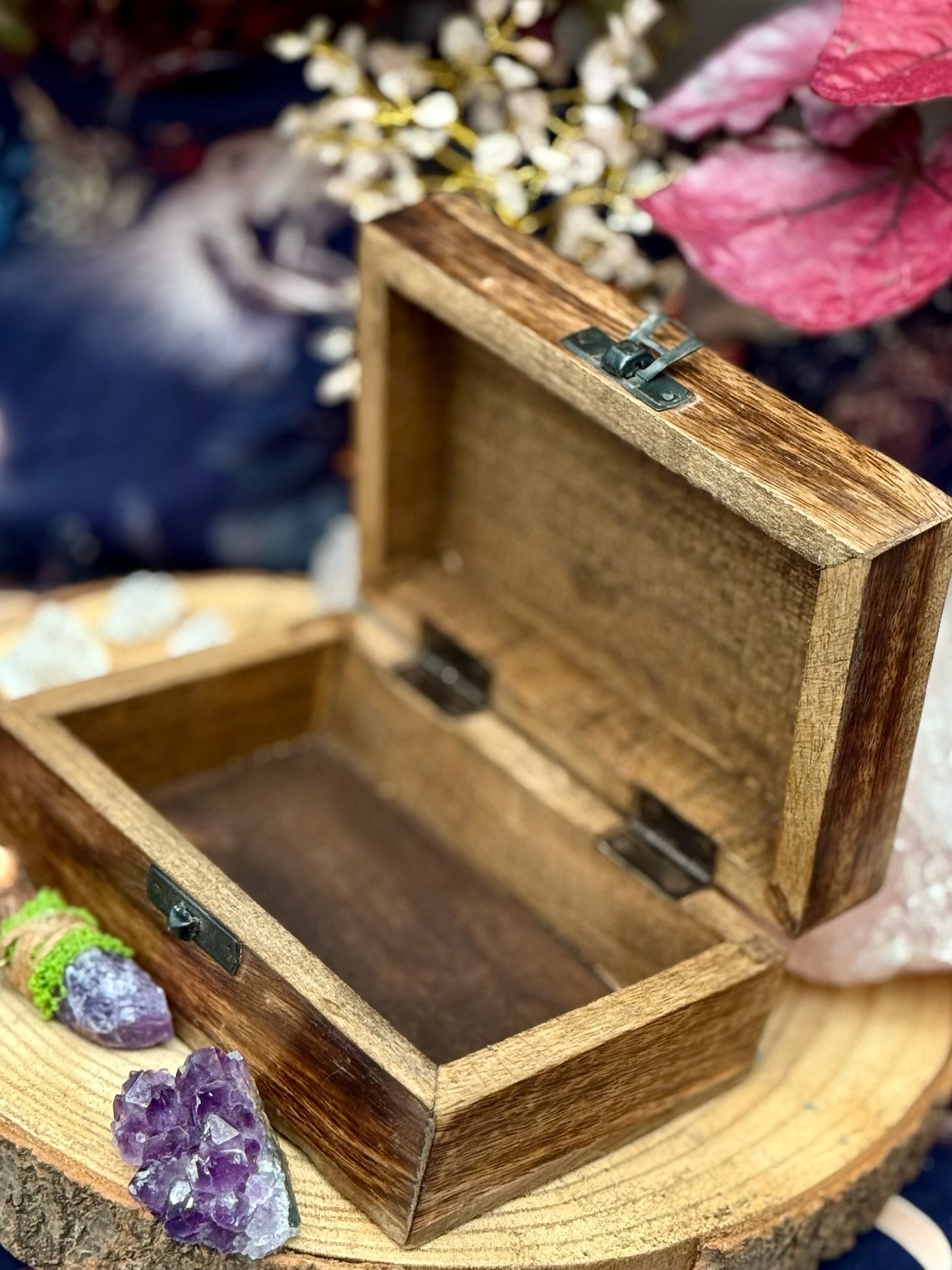 🌙 Caja de Madera para Tarot, Cristales y Objetos Espirituales // Cosmic Babe