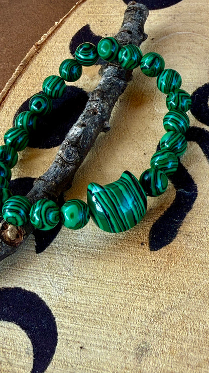 Pulsera Esotérica- Mineral de Malaquita