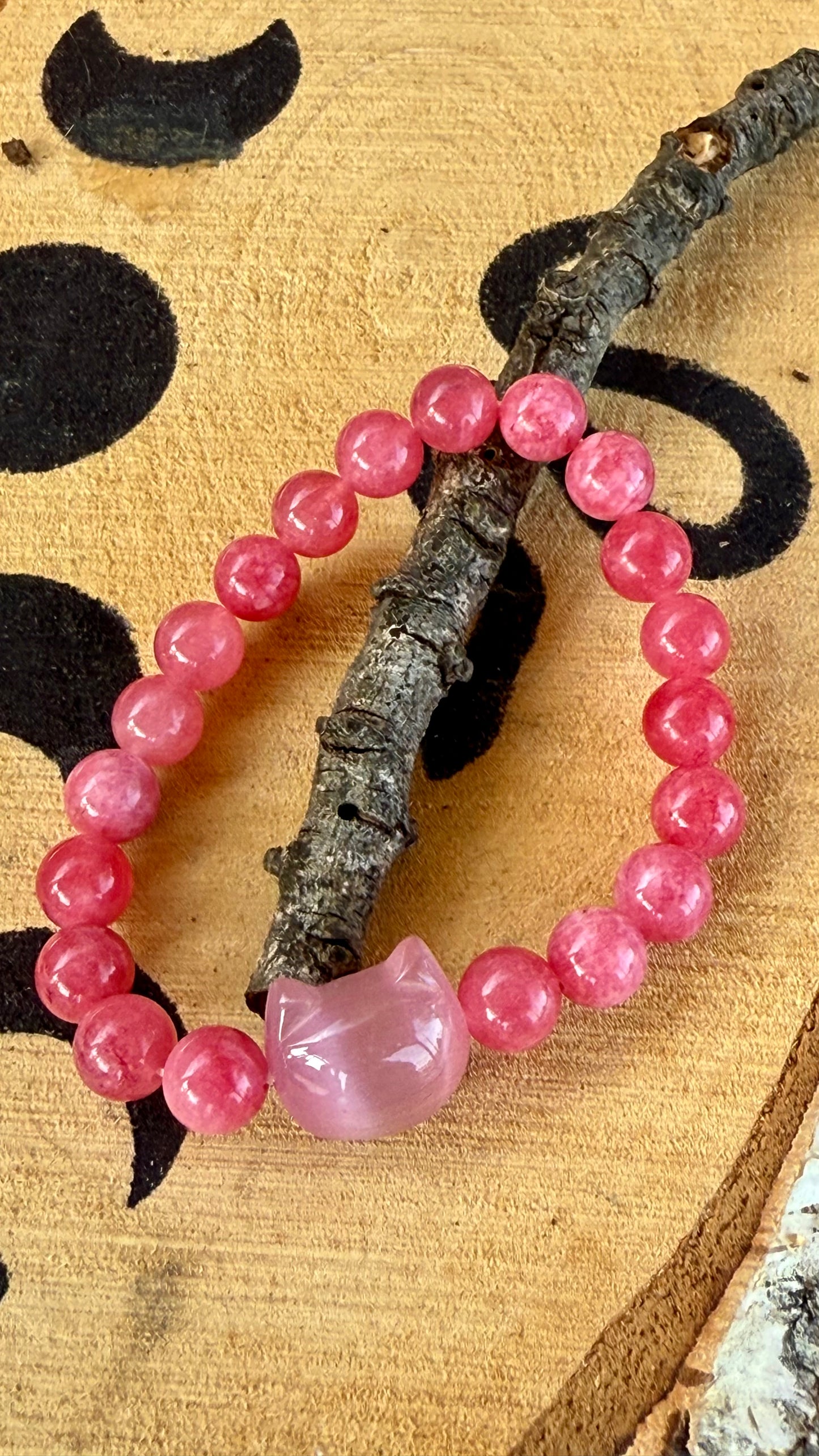 Pulsera Esotérica - Mineral de Cuarzo Sandía