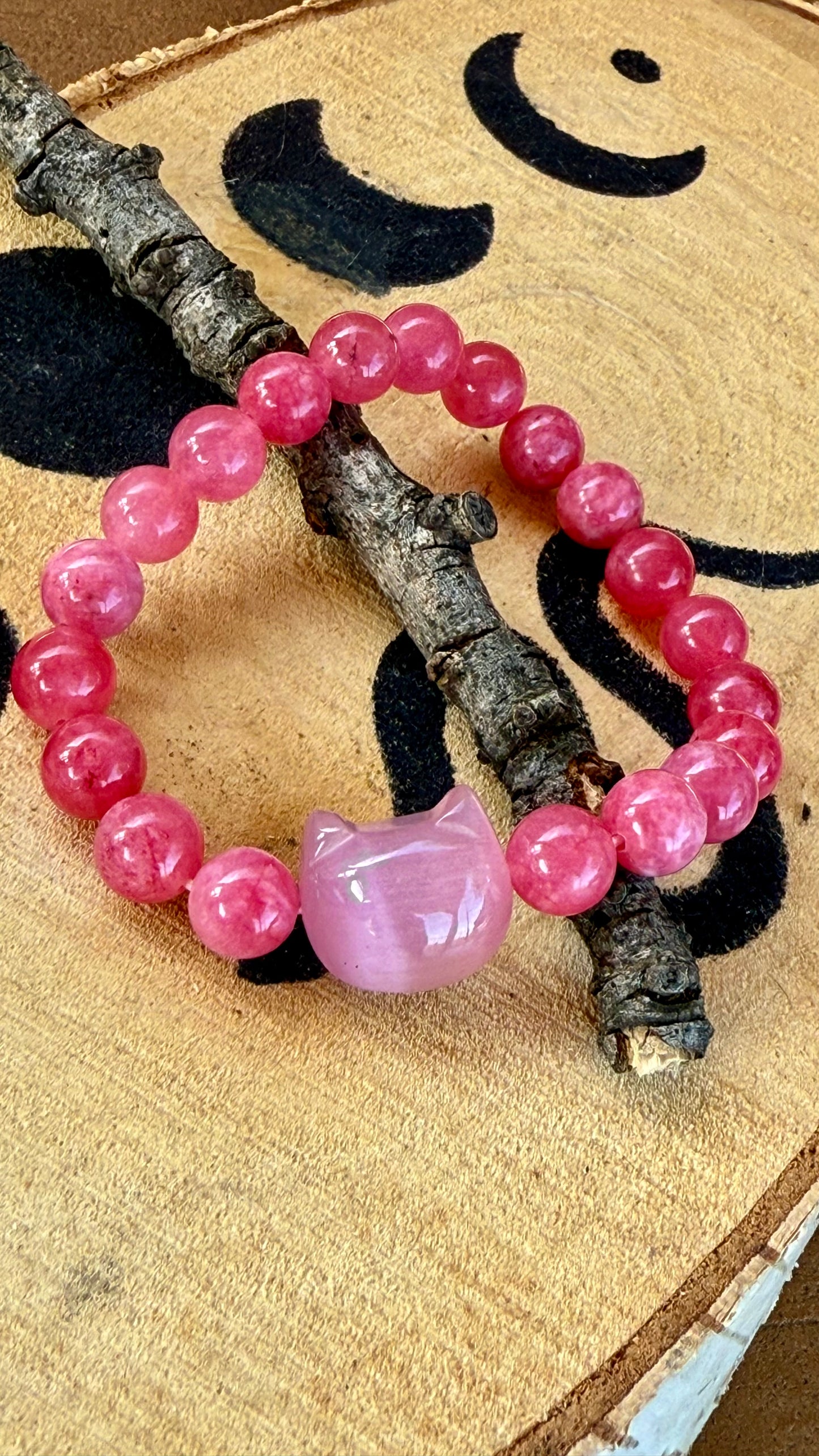 Pulsera Esotérica - Mineral de Cuarzo Sandía