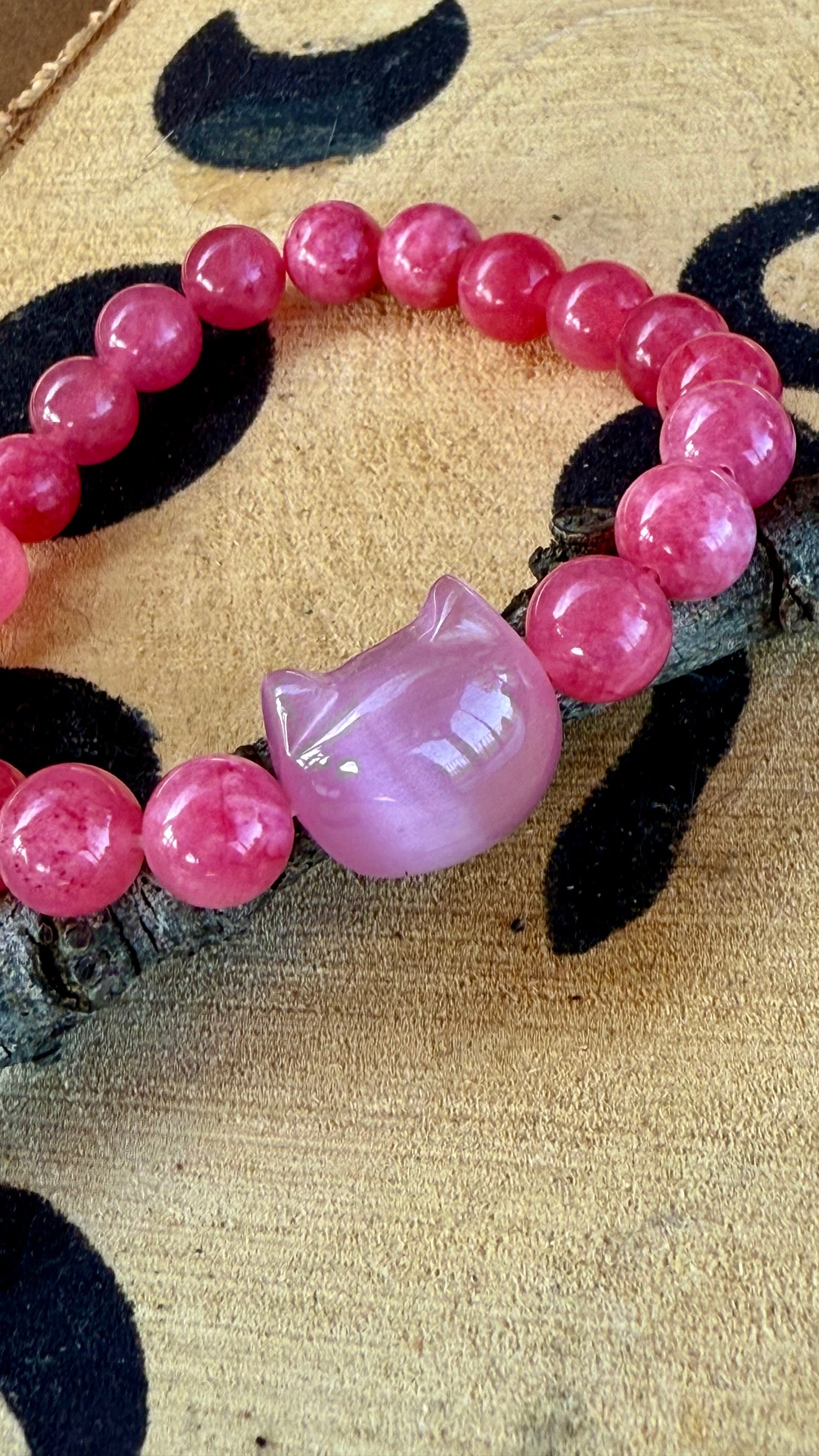 Pulsera Esotérica - Mineral de Cuarzo Sandía