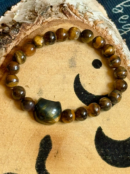 Pulsera Esotérica- Mineral de Ojo de Tigre