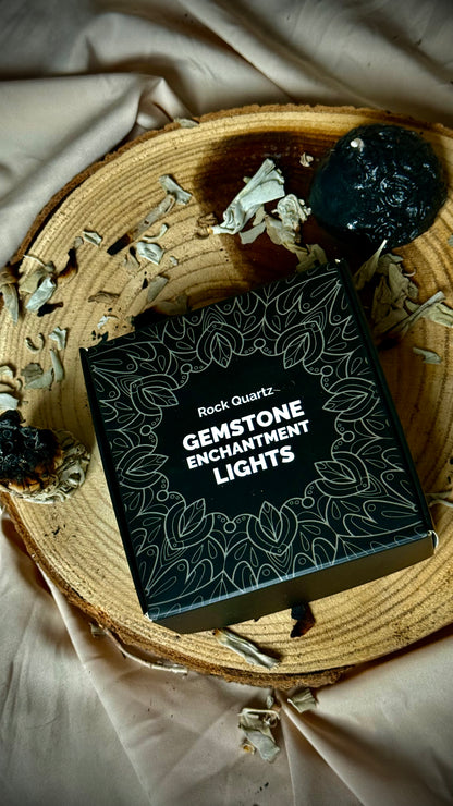 Luces Led Encantadas // Mineral de Cuarzo Blanco