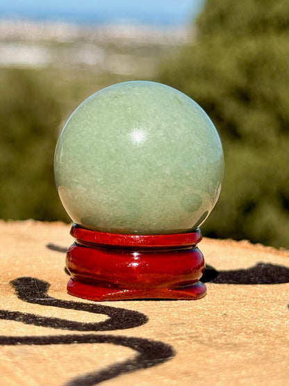 💚 Esfera de Aventurina Natural // Piedra de la Prosperidad y la Suerte