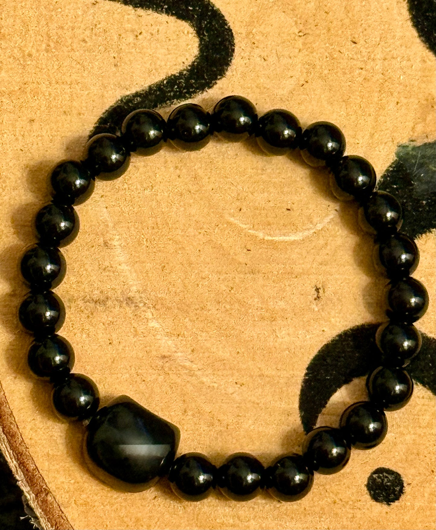 Pulsera Esotérica - Mineral de Obsidiana