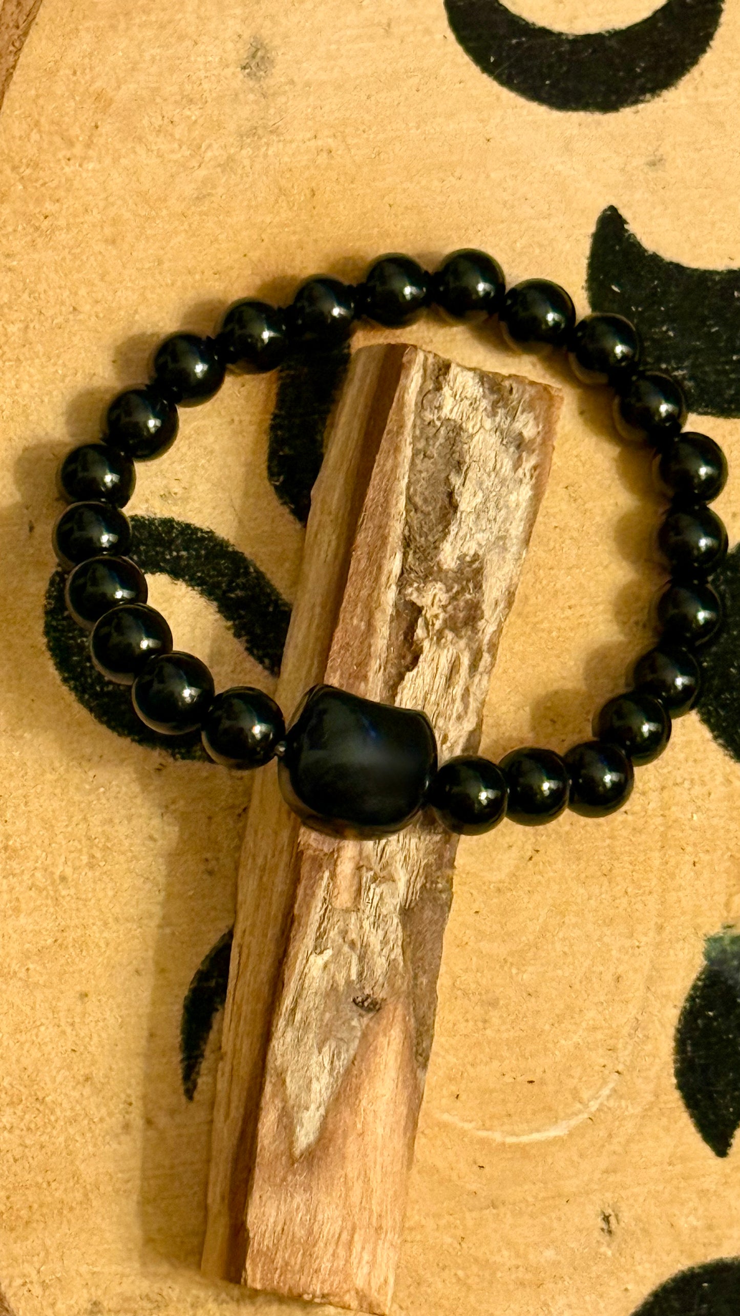 Pulsera Esotérica - Mineral de Obsidiana