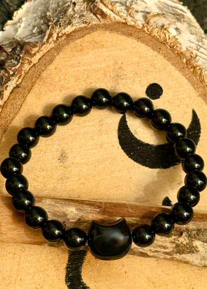 Pulsera Esotérica - Mineral de Obsidiana