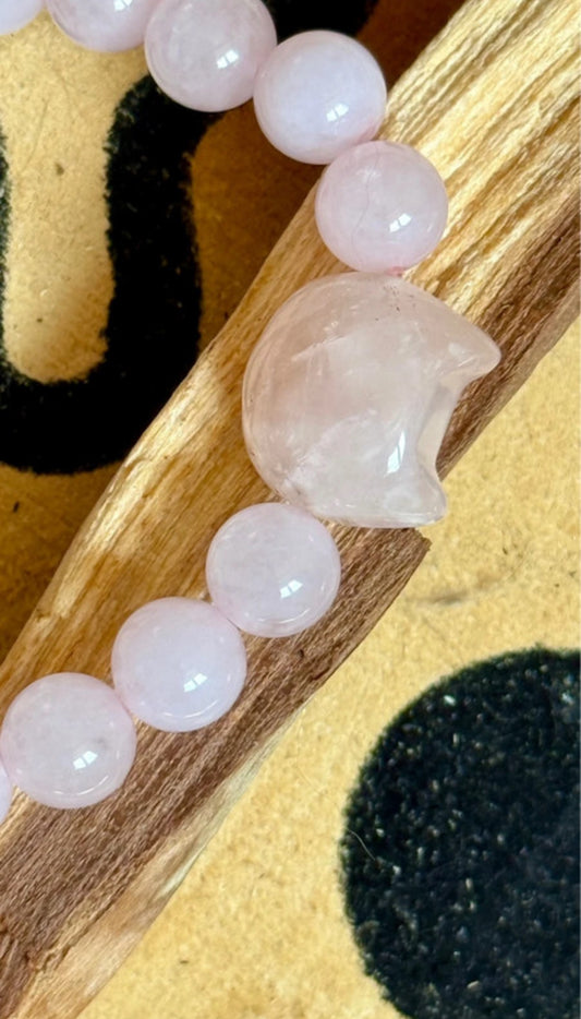 Pulsera Esotérica - Mineral de Cuarzo Rosa