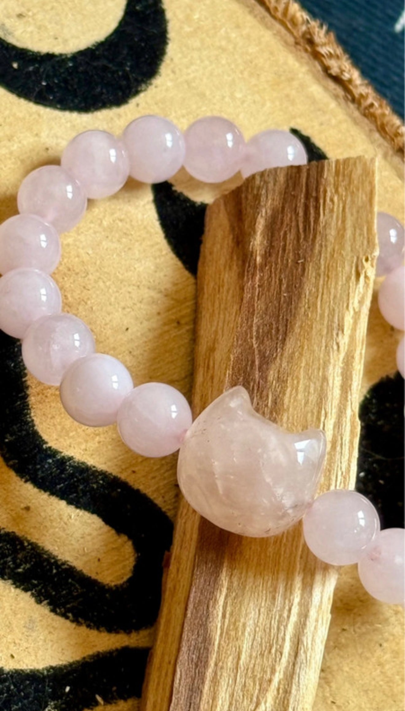 Bracciale esoterico - Minerale di quarzo rosa