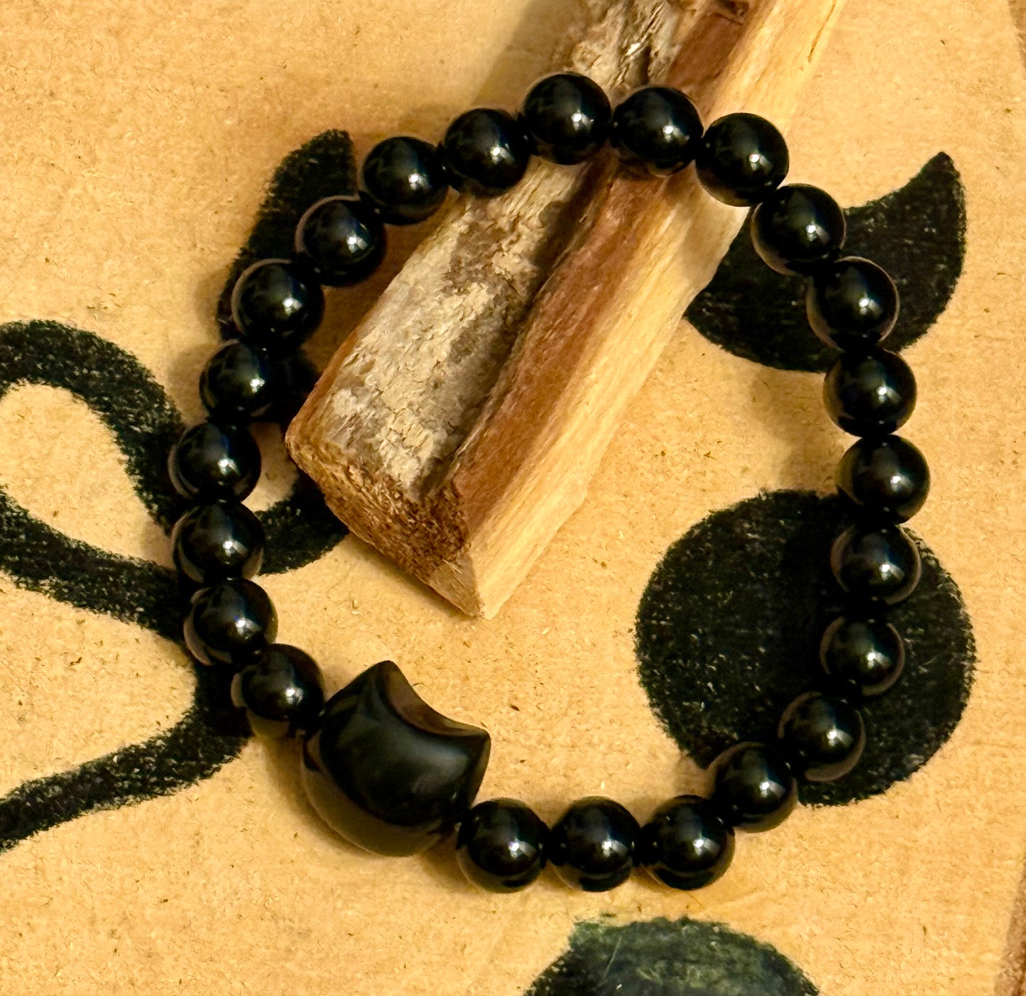 Pulsera Esotérica - Mineral de Obsidiana
