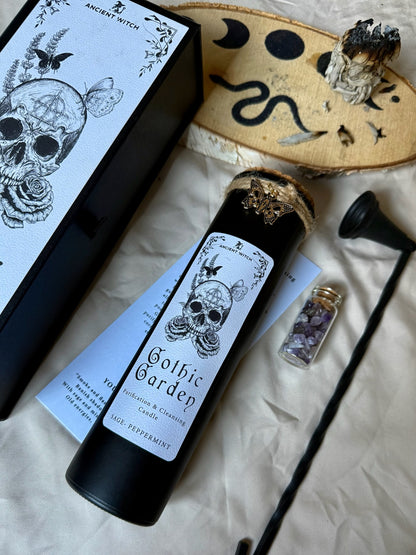 🕯️ Vela Purificadora - ☠️ Ritual Manifestación - Jardín Gótico