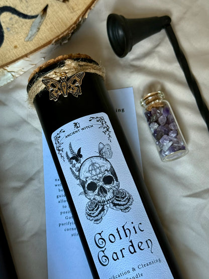 🕯️ Vela Purificadora - ☠️ Ritual Manifestación - Jardín Gótico