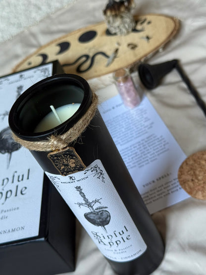 🕯️ Vela Purificadora - 🍎Ritual de Amor y Pasión - Manzana Pecaminosa