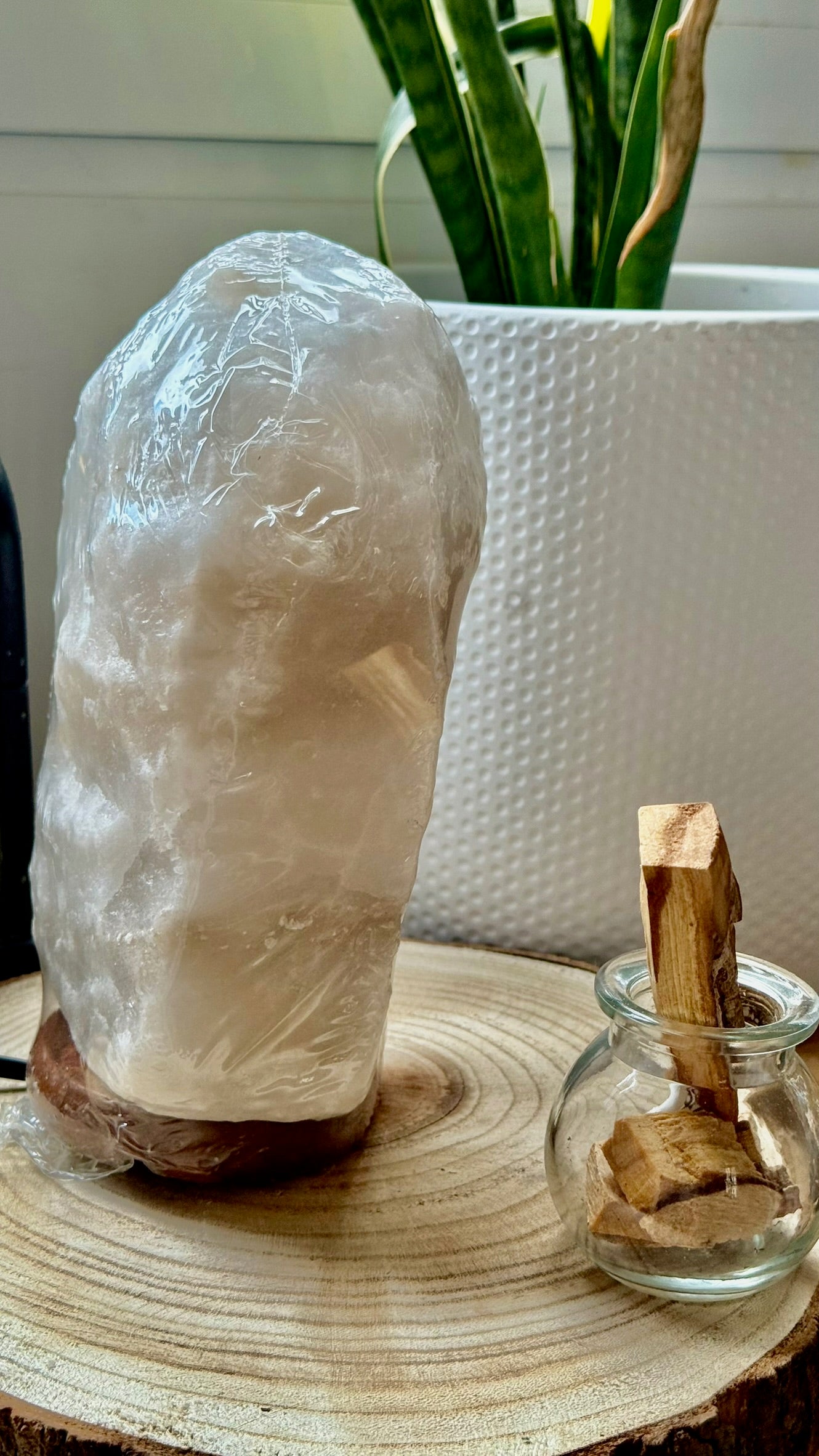🪔 Lámpara de Sal Blanca de Himalaya (Pakistán) - 2/3 Kg